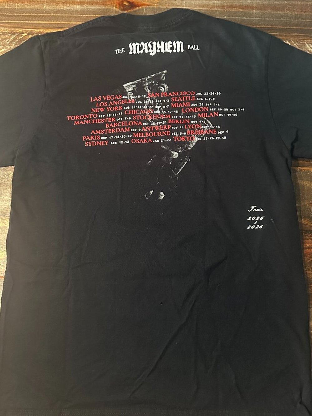 Lady Gaga Mayhem Ball authentic DANCE OR DIE tour shirt. Medium, like new - Picture 2 of 5